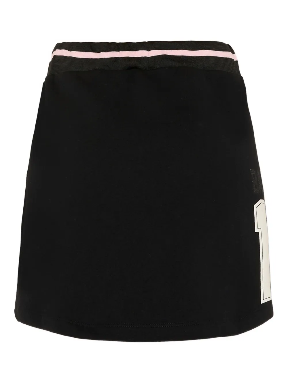 Barrow Black Skirt For Girl With Logo In Black