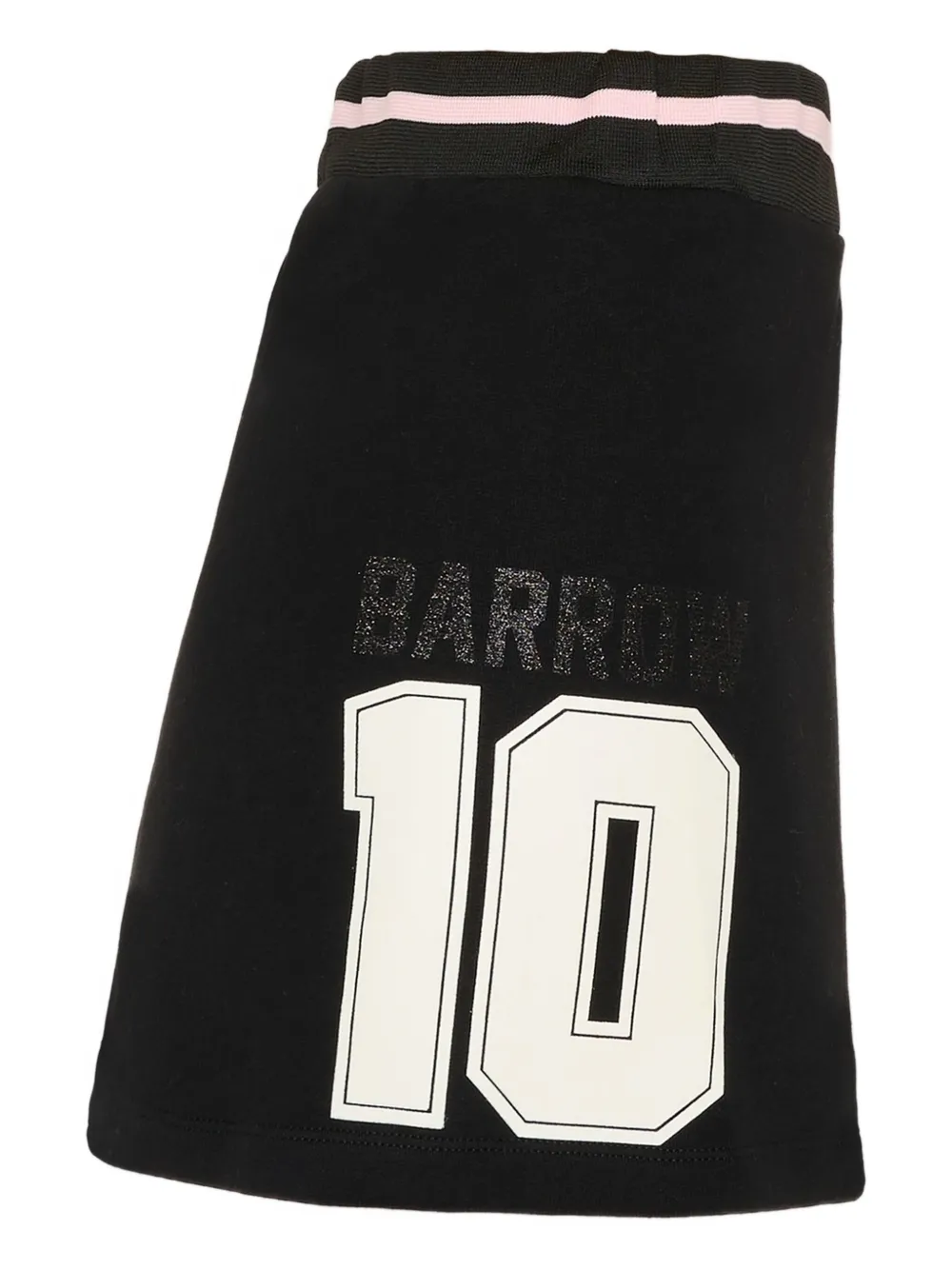 Barrow Black Skirt For Girl With Logo In Black