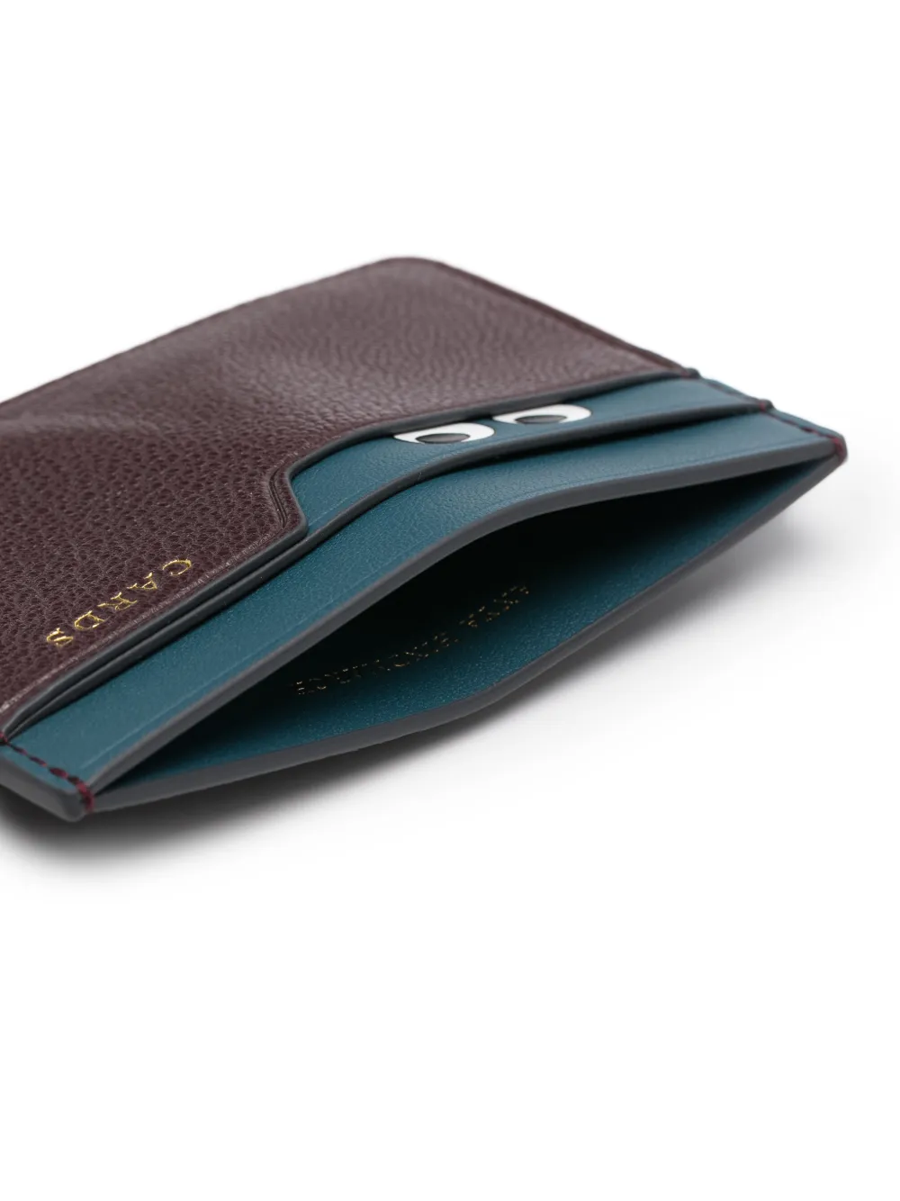 Anya Hindmarch Peeping-eyes Leather Cardholder In Brown