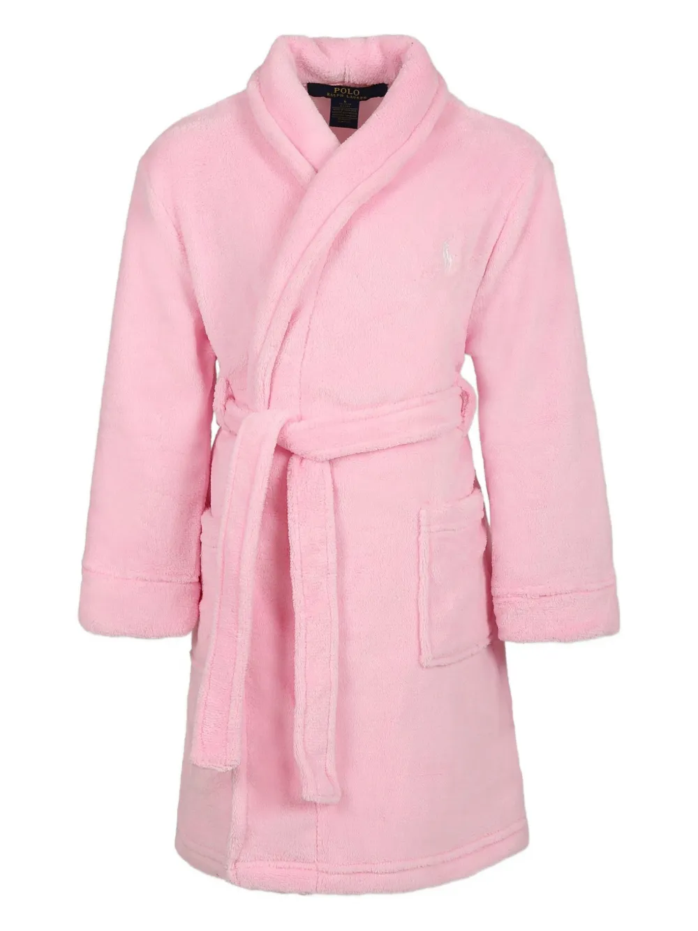 POLO RALPH LAUREN KIDS logo-detail belt-detail robe - ピンク POLO RALPH LAUREN KIDS logo-detail belt-detail robe - ピンク