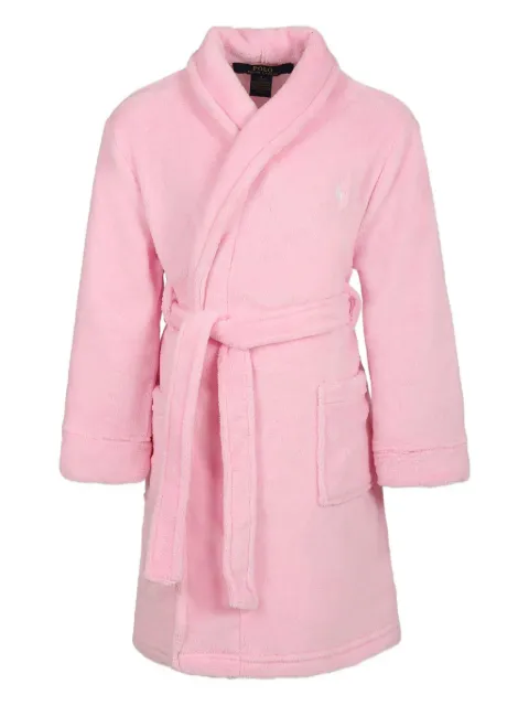 POLO RALPH LAUREN KIDS logo-detail belt-detail robe