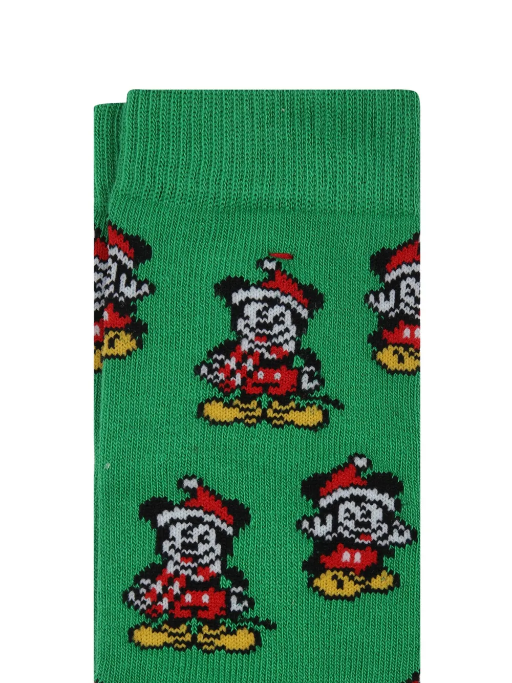 Mc2 Saint Barth Green Socks For Boy With Micky Mouse In Green