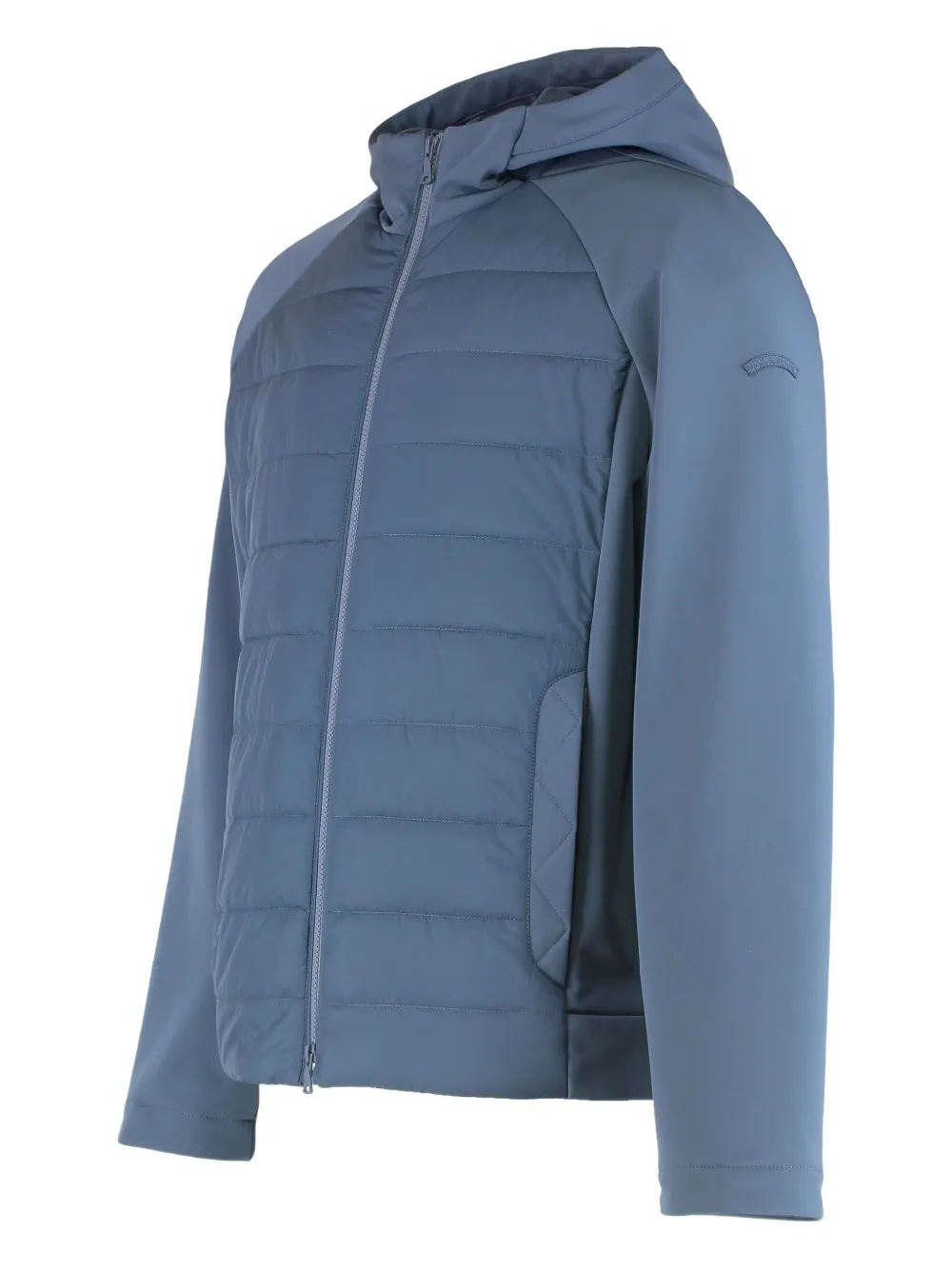 Paul & Shark Technical Fabric Jacket With Zip And Hood In Blue