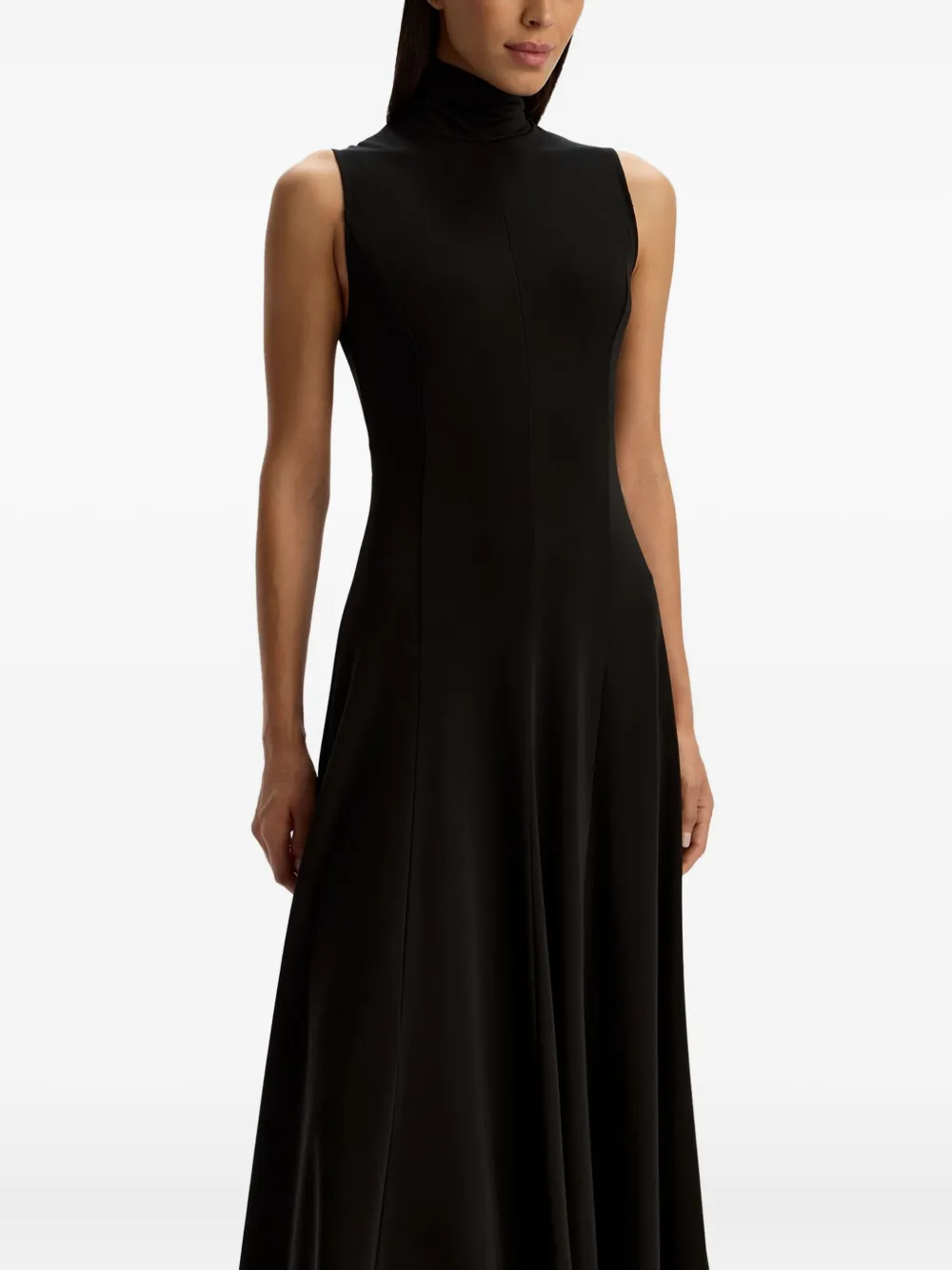 12 STOREEZ Maxi-jurk met col Zwart