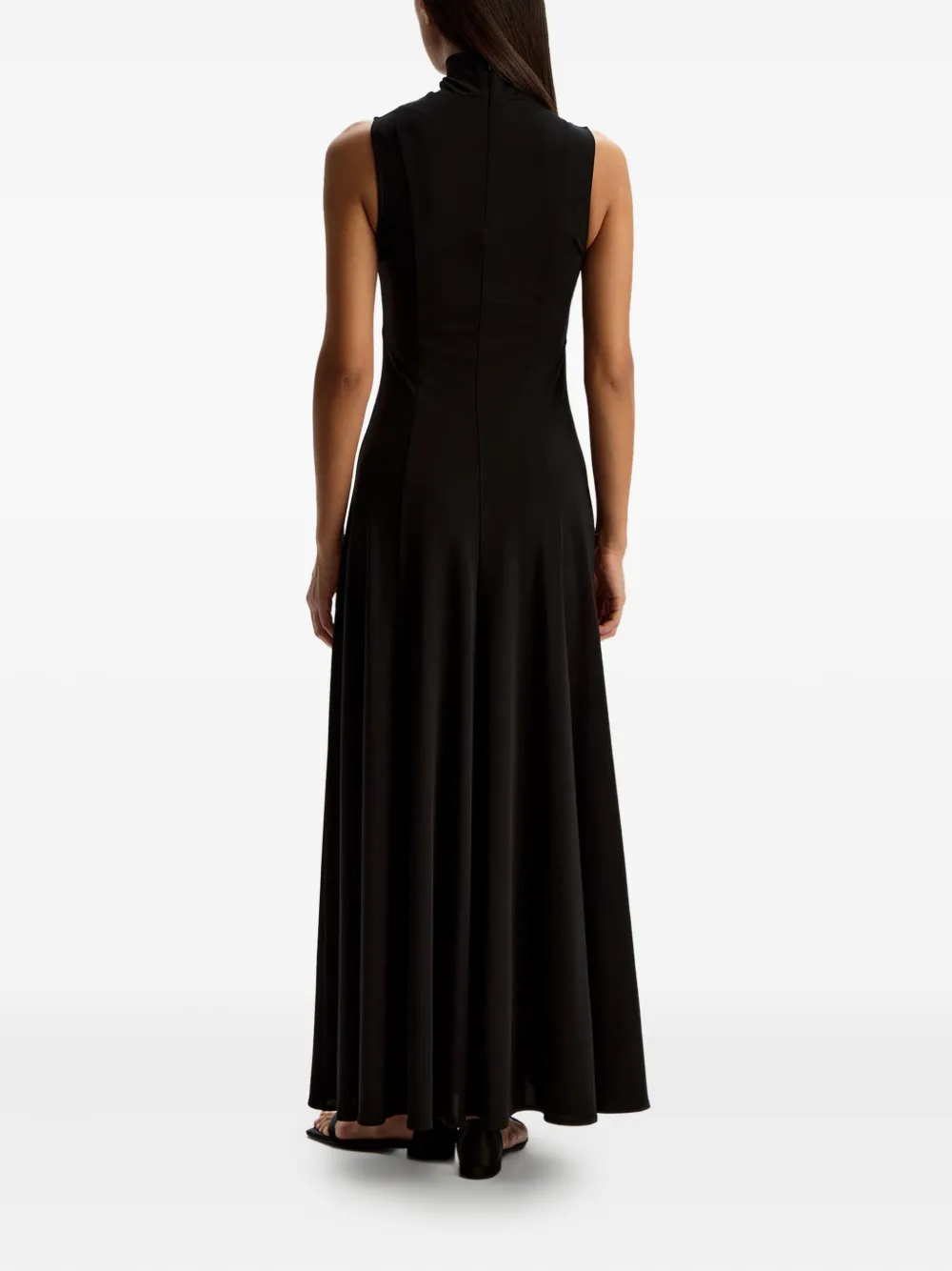 12 STOREEZ Maxi-jurk met col Zwart