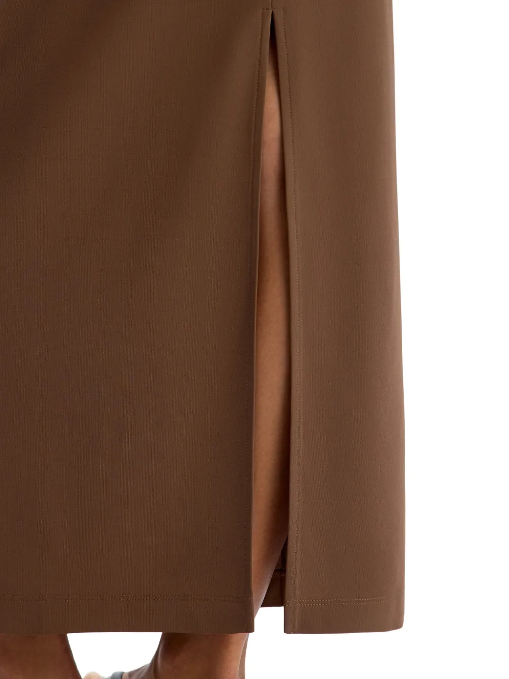 12 STOREEZ Midi-rok met split Bruin