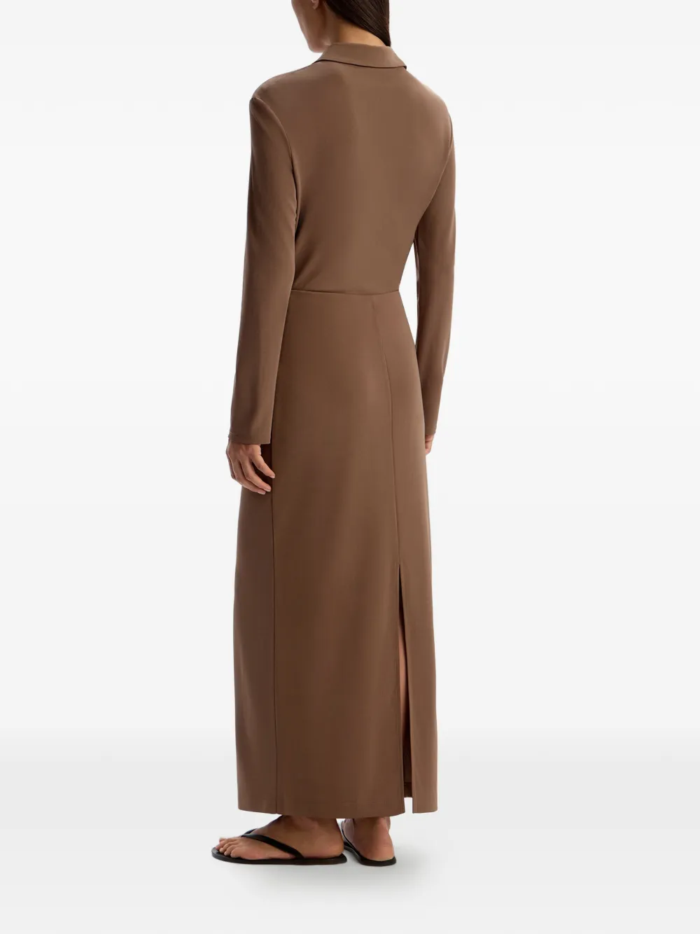 12 STOREEZ Midi-rok met split Bruin