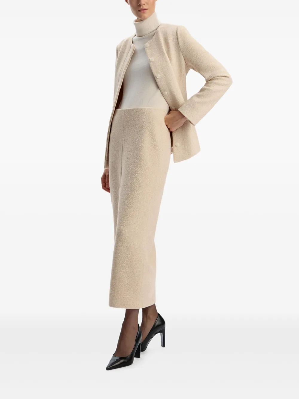 12 STOREEZ Rok met split Beige