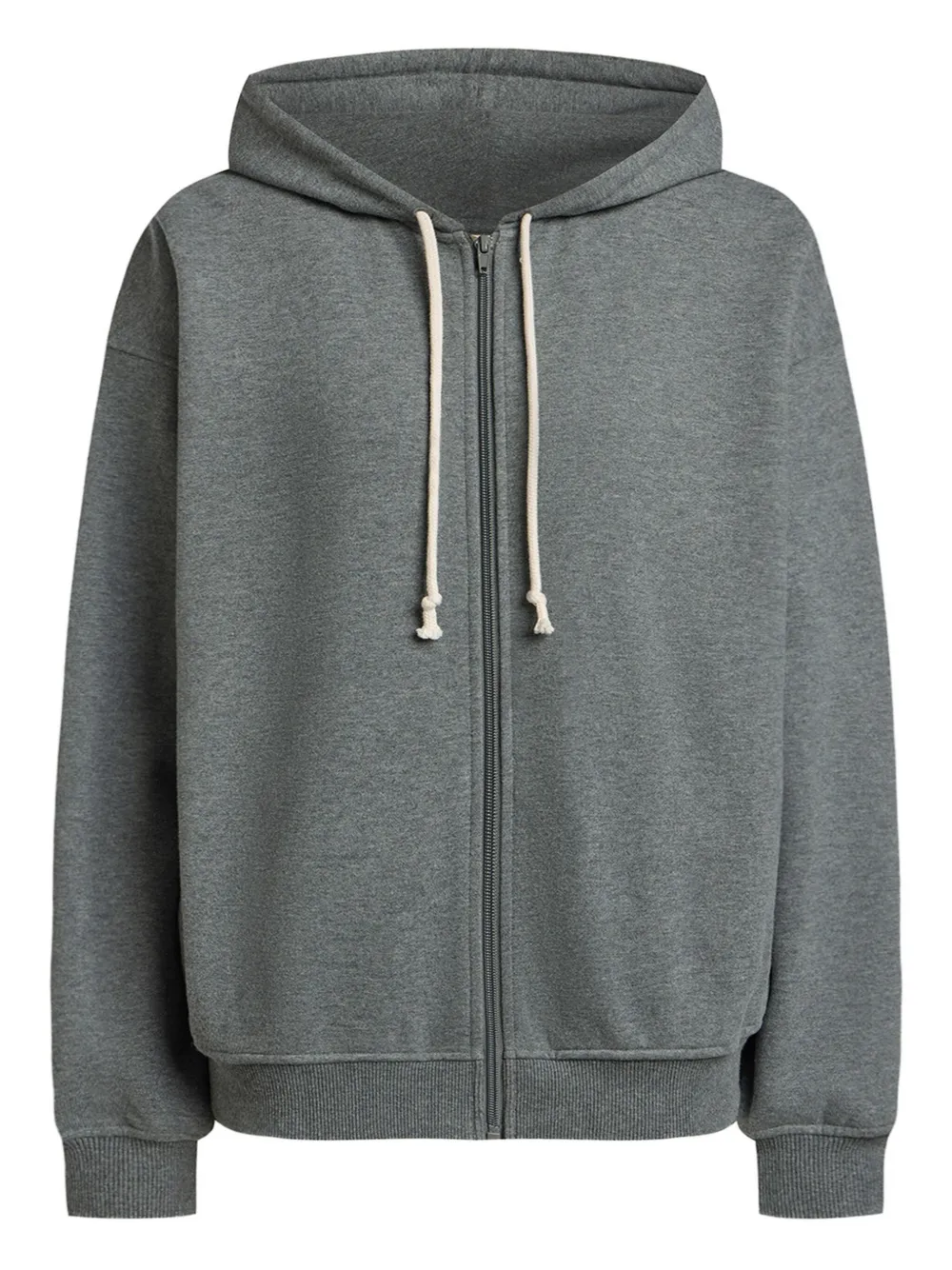 12 Storeez Terrycloth Zip-up Hoodie In Gray