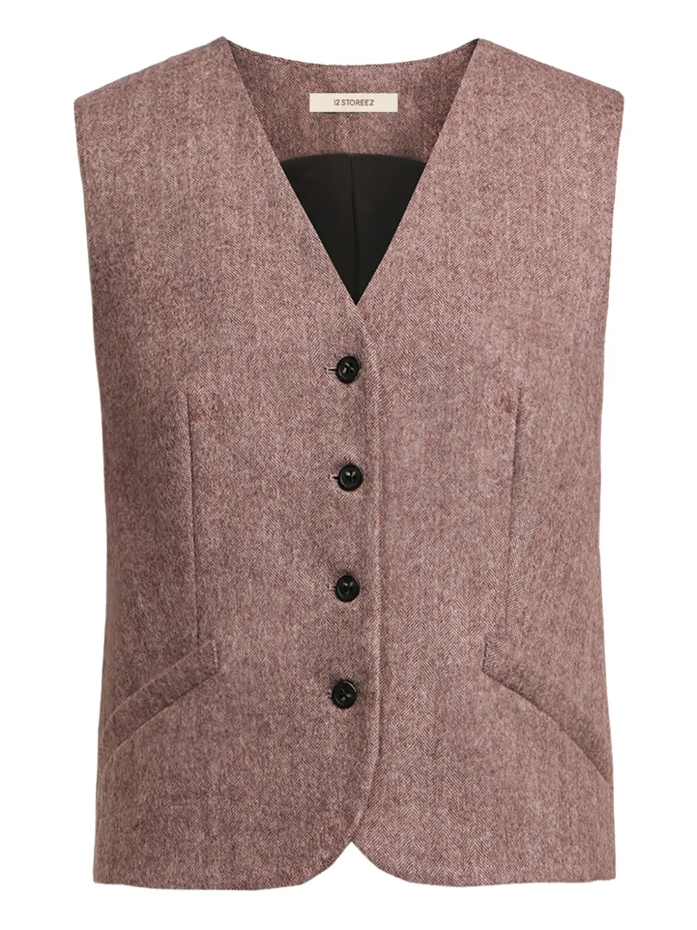 12 STOREEZ V-neck waistcoat - レッド