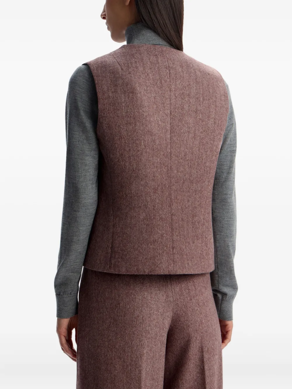 12 STOREEZ Gilet met V-hals Rood