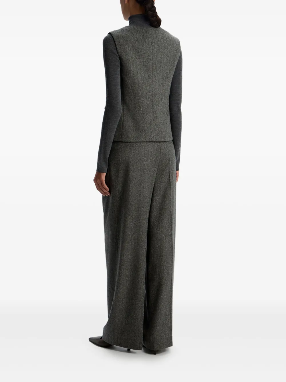 12 Storeez Pleated Trousers In Gray