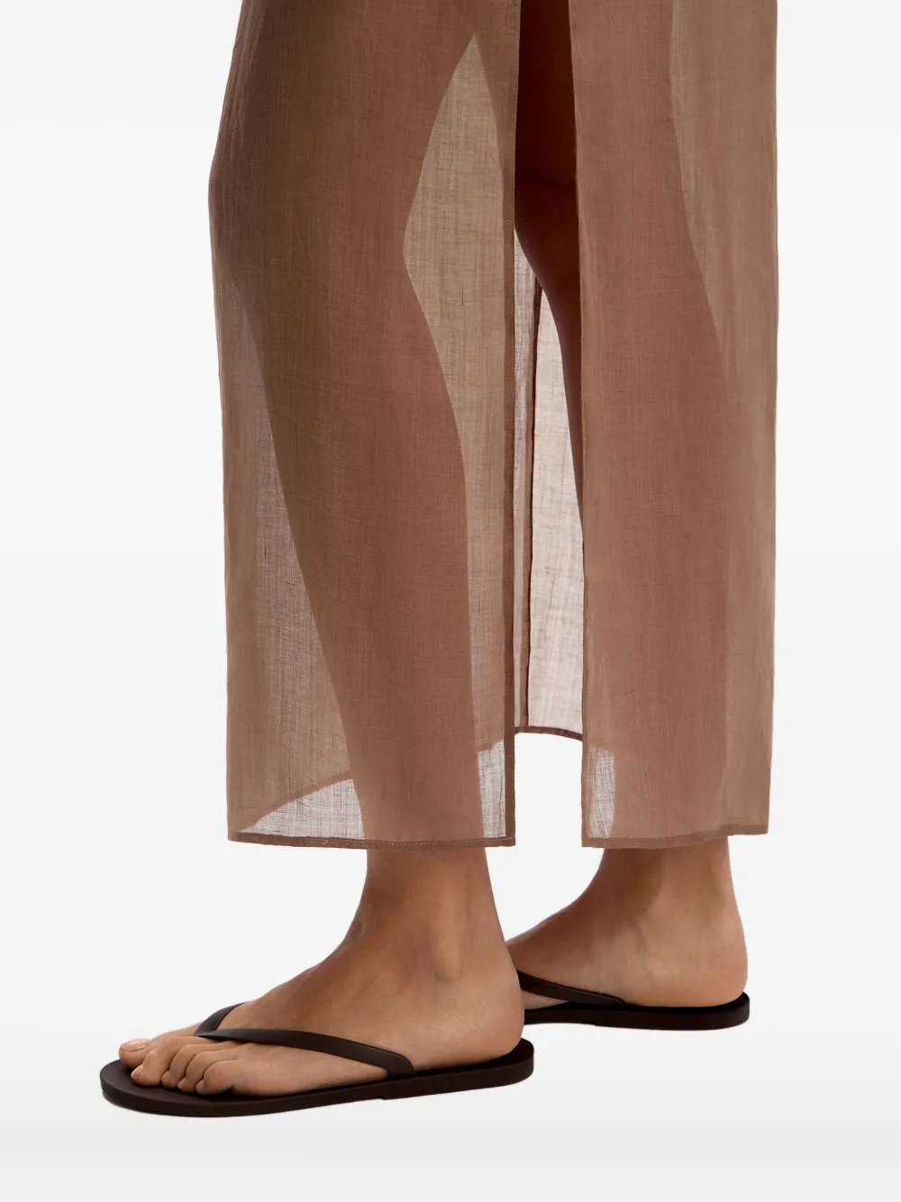 12 STOREEZ Jurk met gestrikte bandjes Bruin