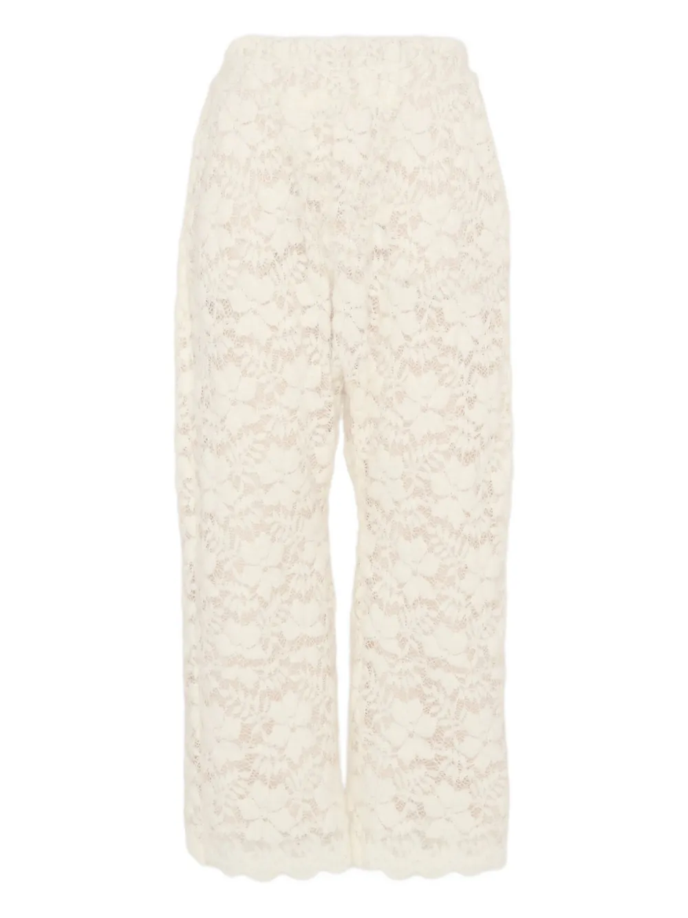 Douuod Kids lace-detail trousers - Toni neutri