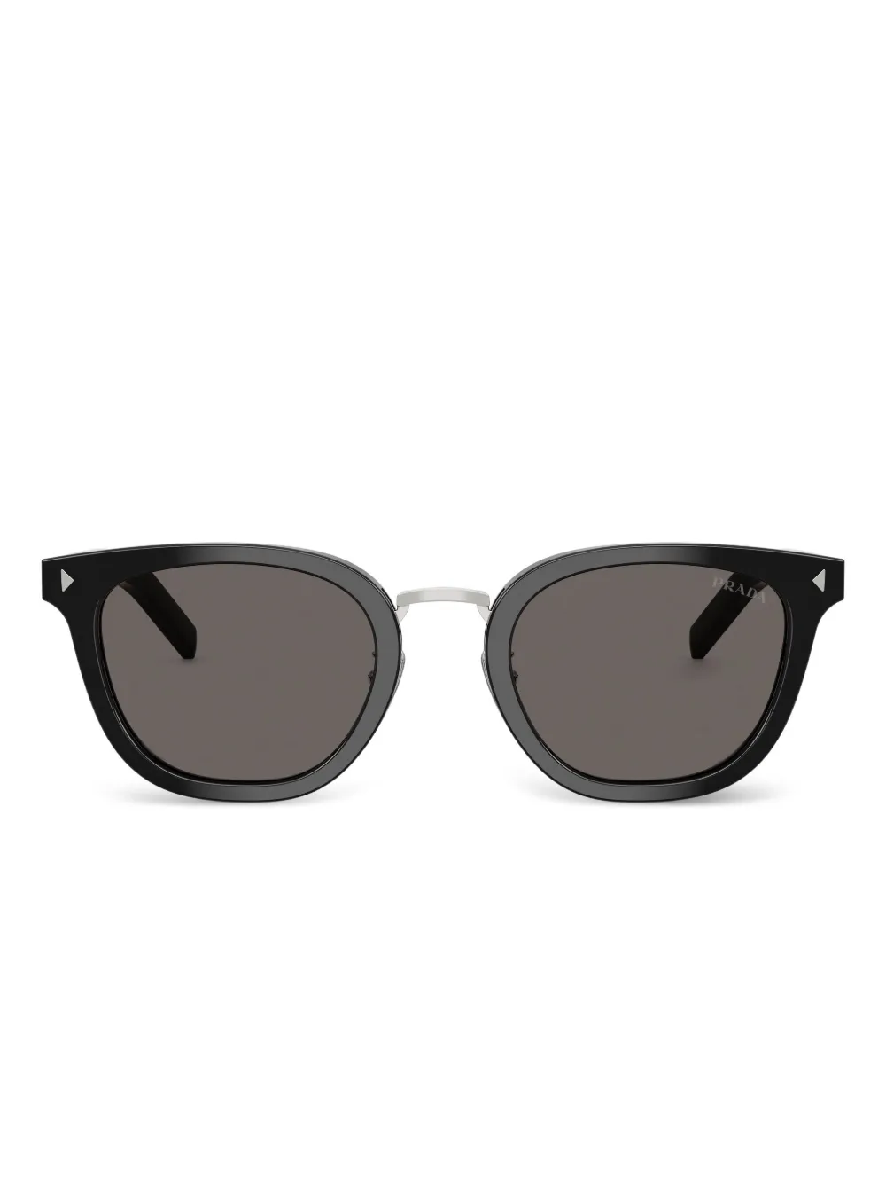 Prada Eyewear ラウンドフレーム サングラス - ブラック