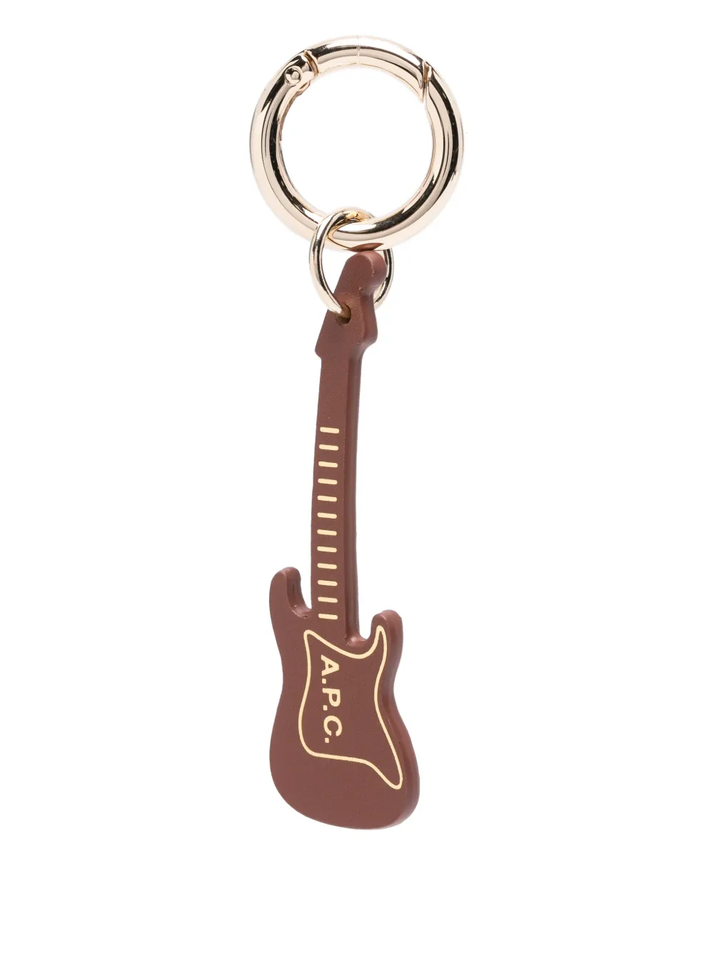 A.P.C. guitar-shape logo-detail keyring | 褐色 | Image 1