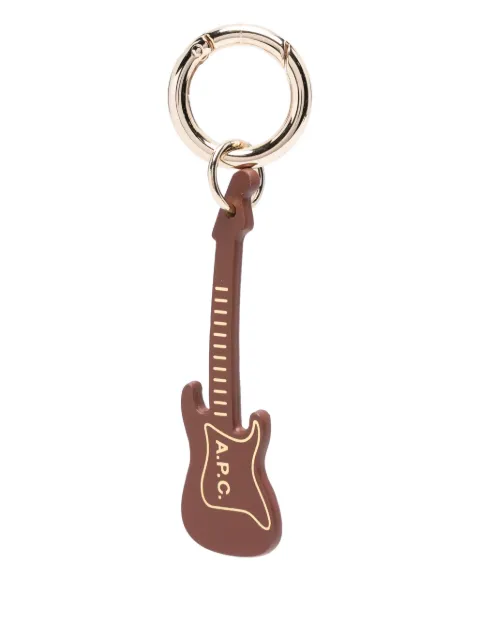 A.P.C. guitar-shape logo-detail keyring