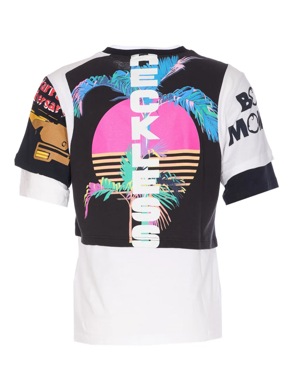 Marine Serre Gelaagd T-shirt met print - Wit