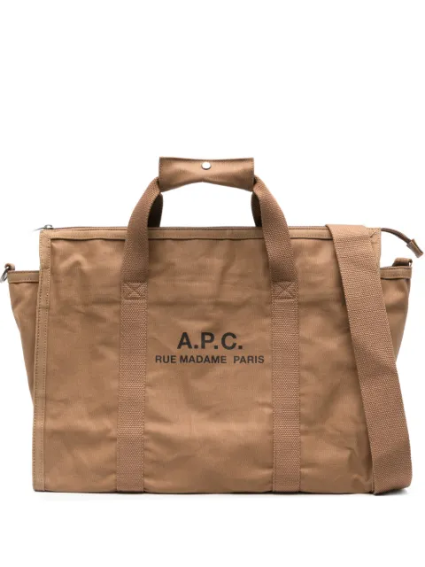 A.P.C. Recuperation Gym logo-detail tote bag
