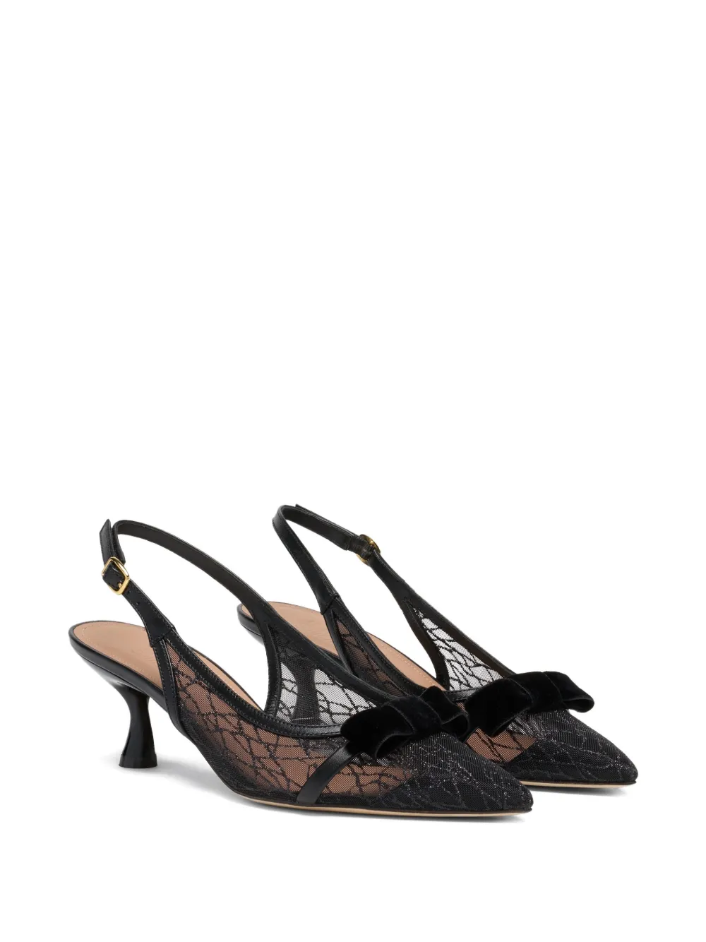 Malone Souliers 45 mm Jama slingback pumps Zwart