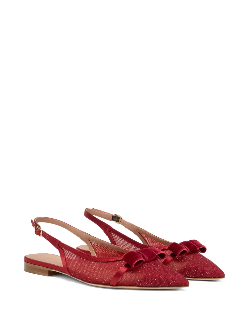 Malone Souliers Jama platte slingback pumps Rood