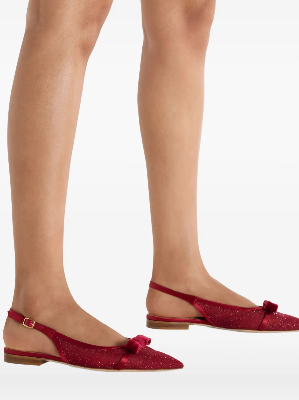 Malone Souliers Jama platte slingback pumps Rood