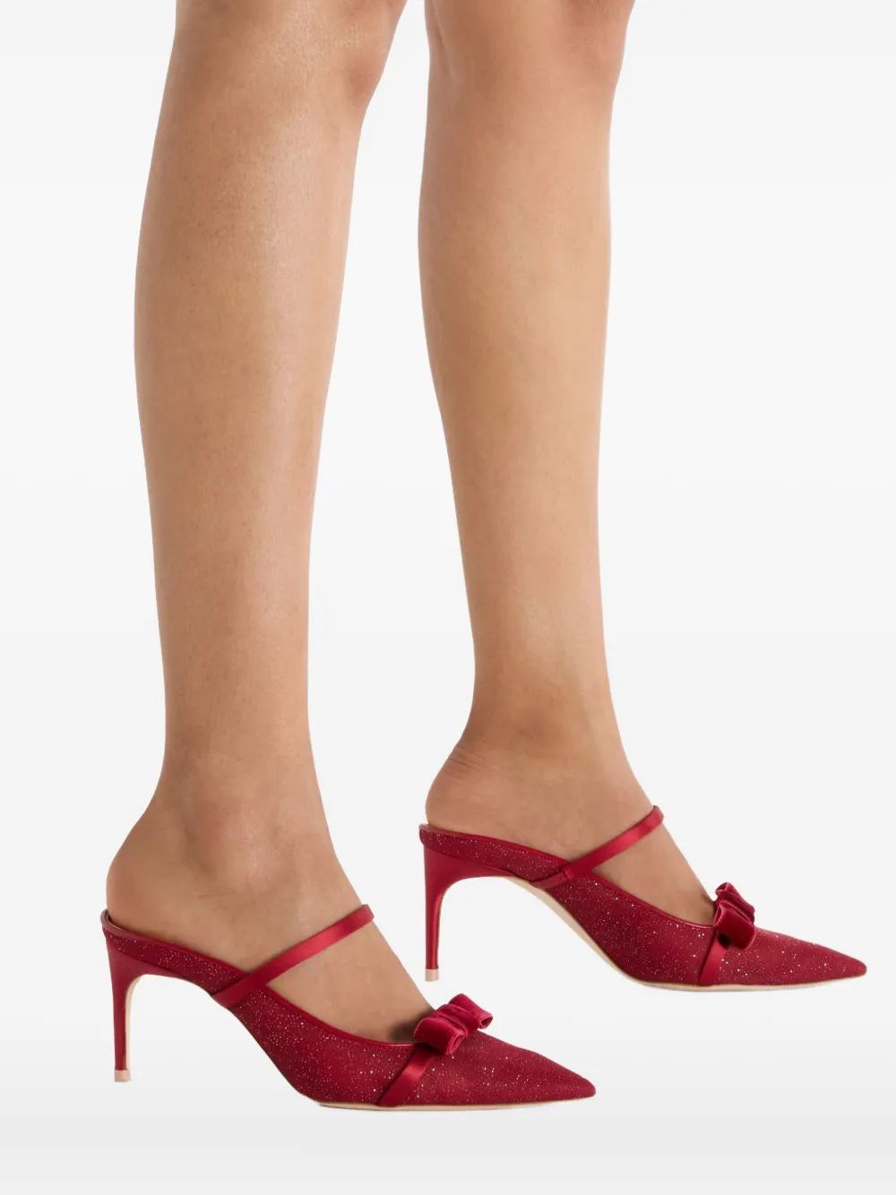 Malone Souliers 70 mm Aurora muiltjes met hak Rood