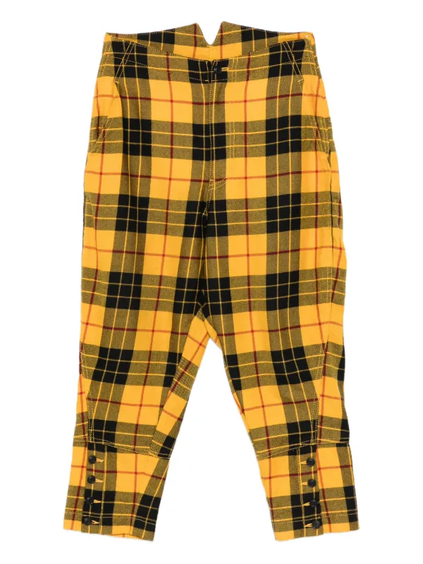 Comme Des Garçons Pre-Owned 2010s チェック パンツ | イエロー