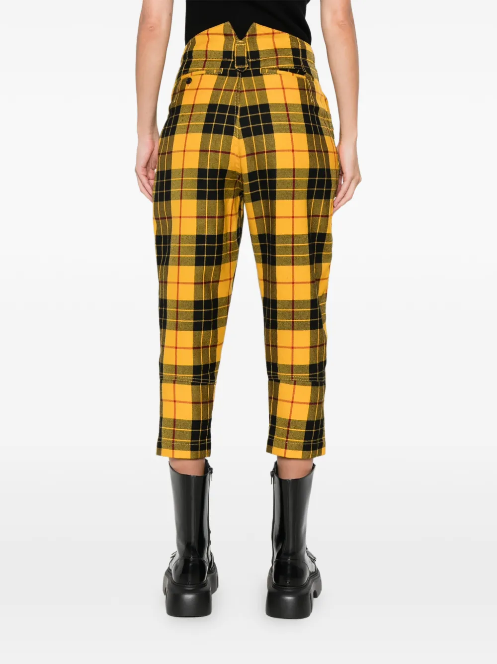 COMME DES GARÇONS Pre-owned 2010 Tartan Wool Trousers In Yellow