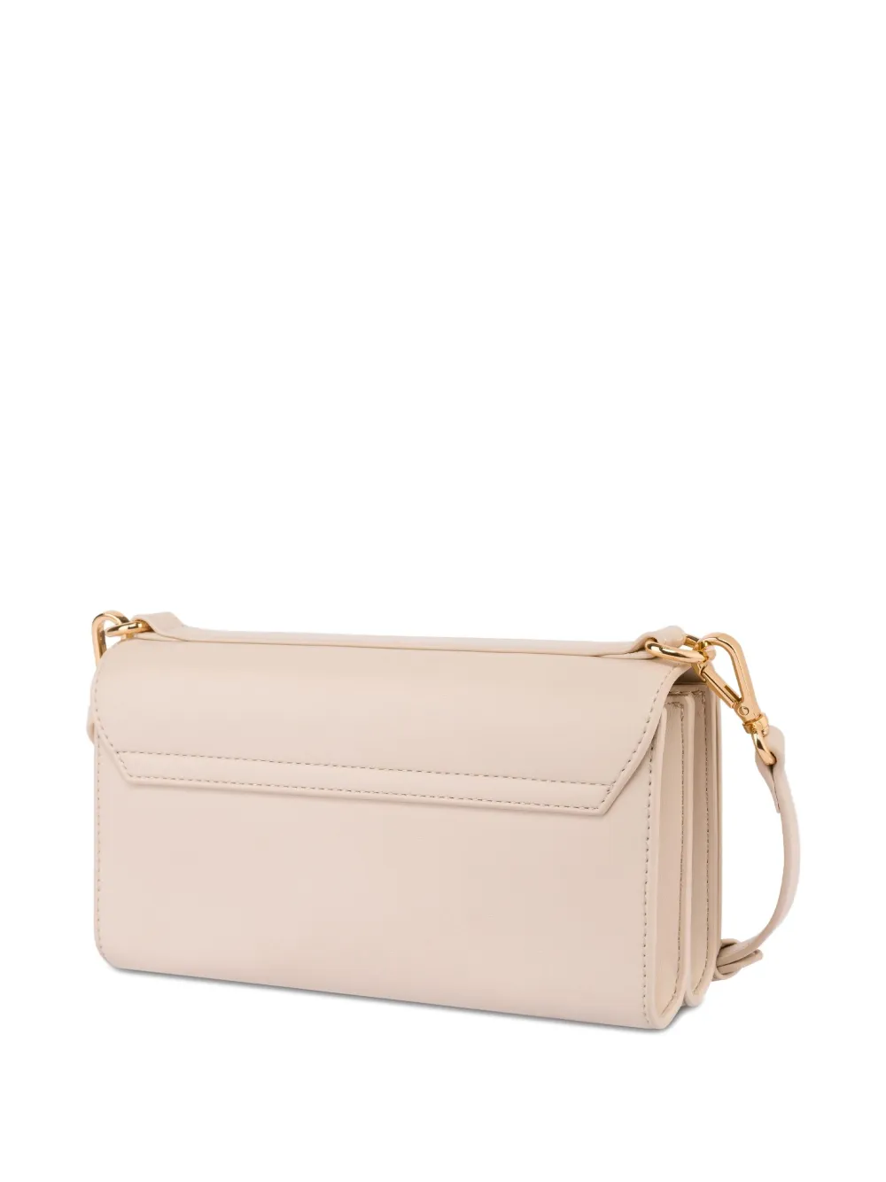 Love Moschino Schoudertas met logoplakkaat - Beige