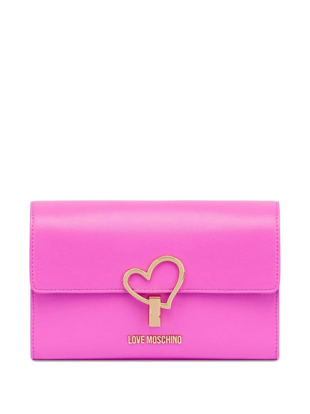 Love Moschino Borsa a spalla con dettaglio cuore e catena - Rosa