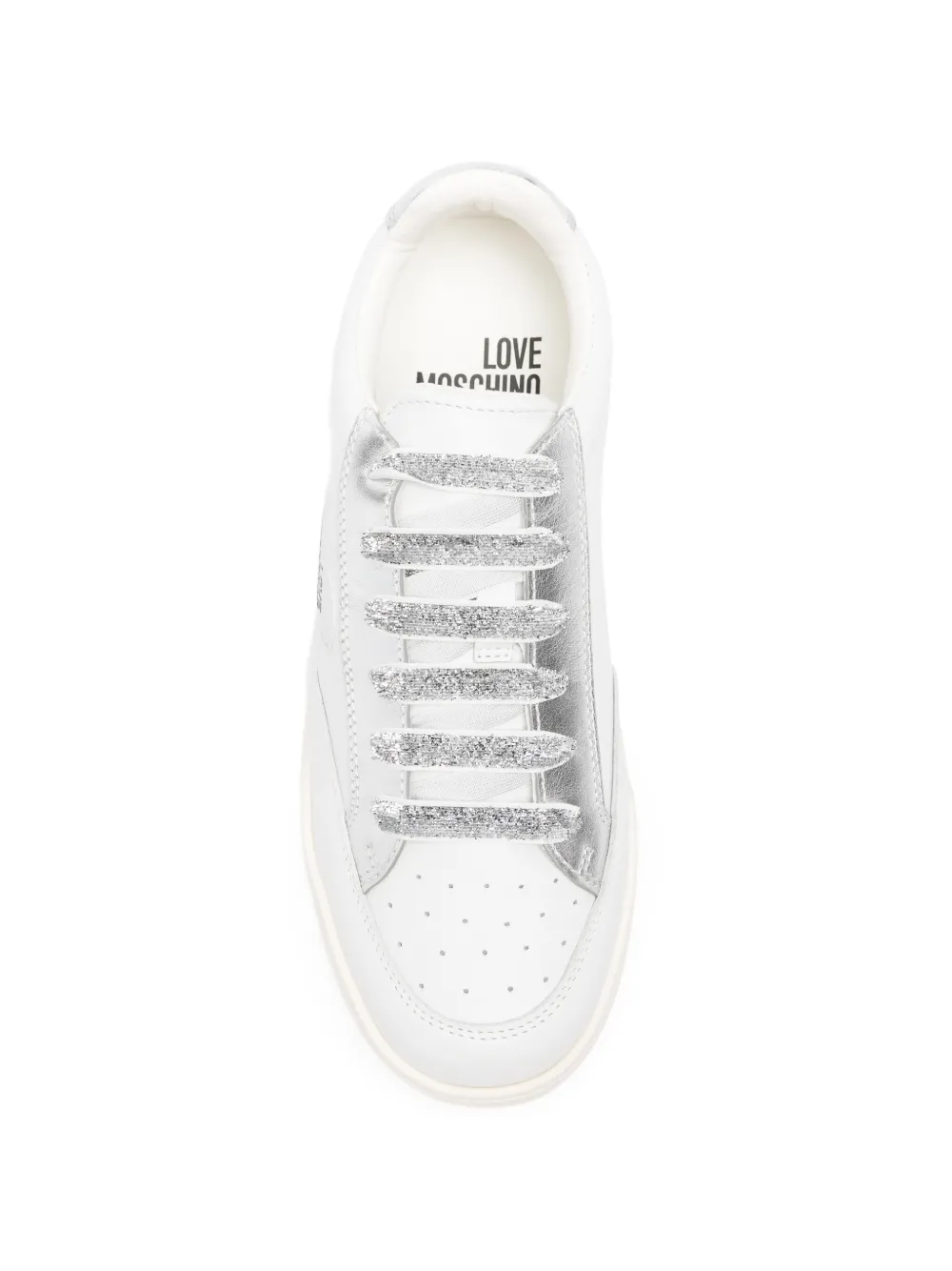 Love Moschino Sneakers met hartapplicatie Wit