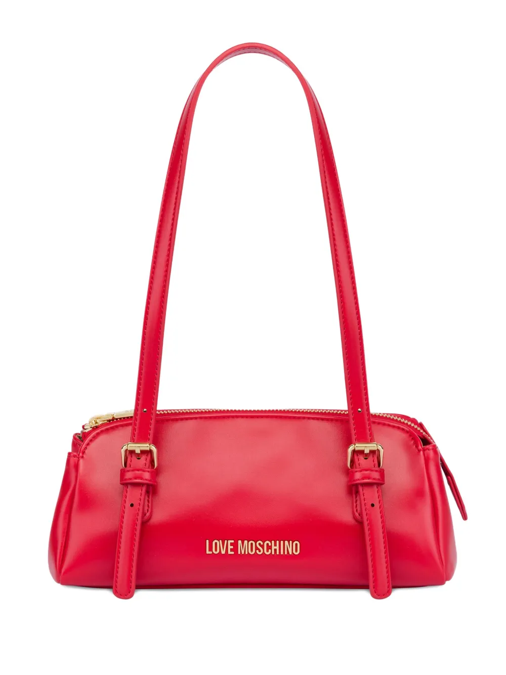 Love Moschino buckle shoulder bag - Rosso