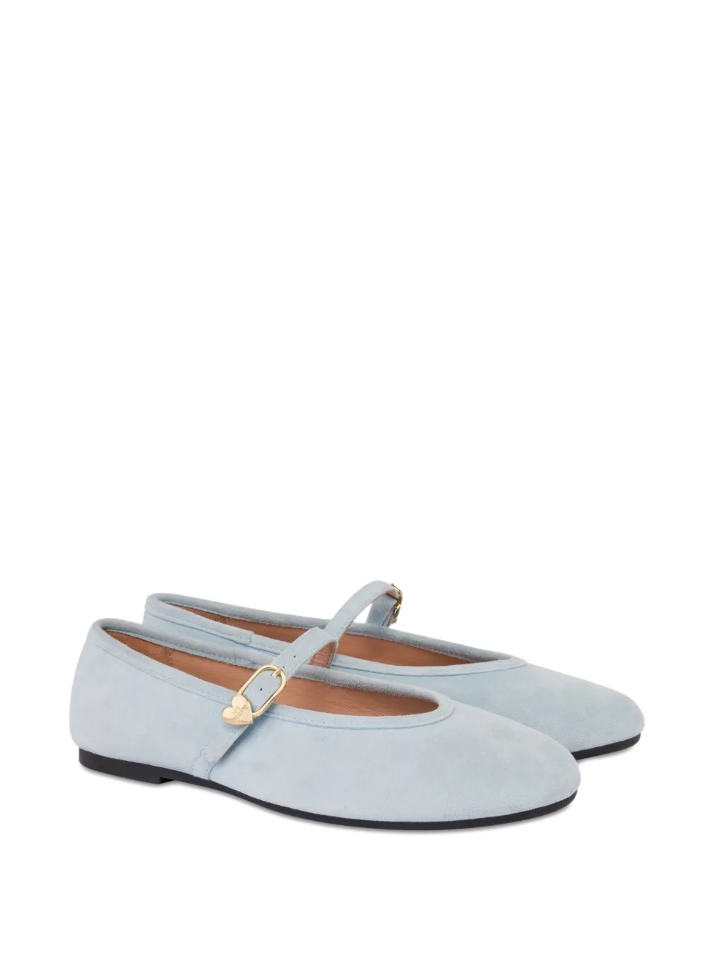 Love Moschino Strap Detail Ballet Flats In Multi