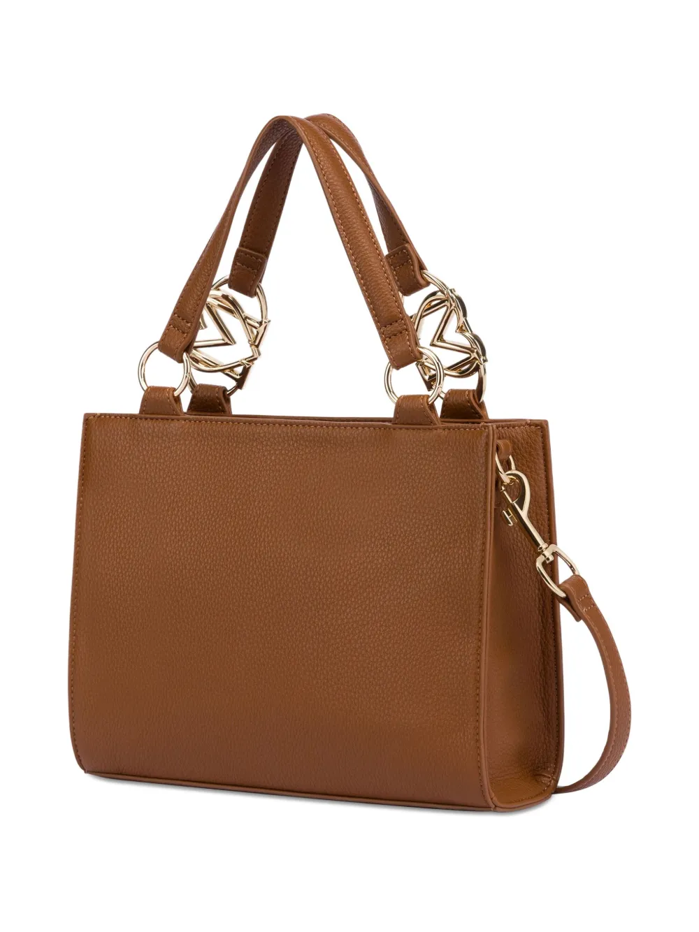 Love Moschino Shopper met logoring en handgreep - Bruin