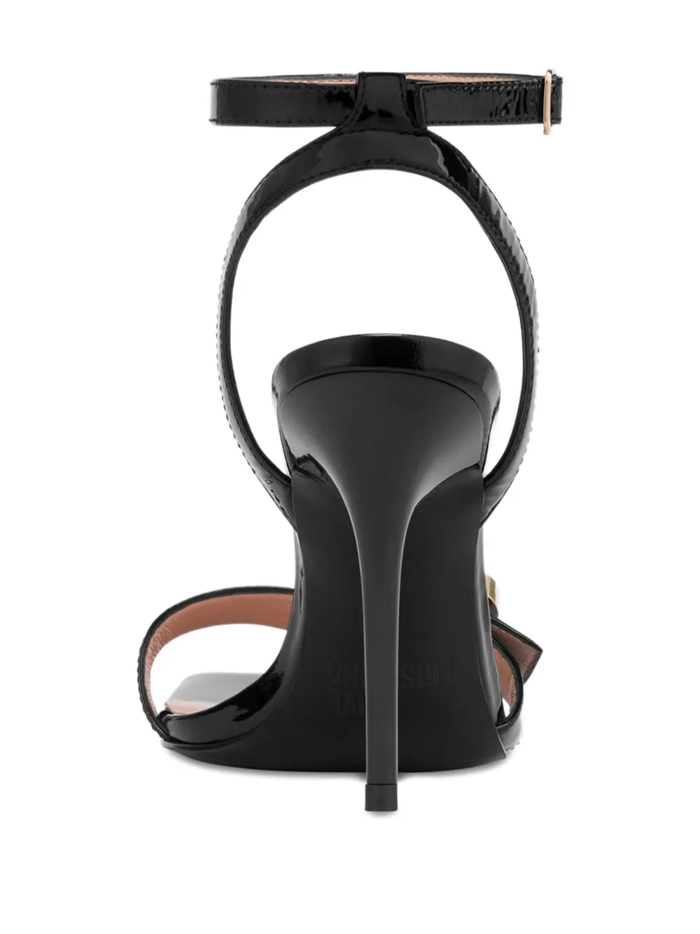 Love Moschino Sandalen met hartgesp Zwart