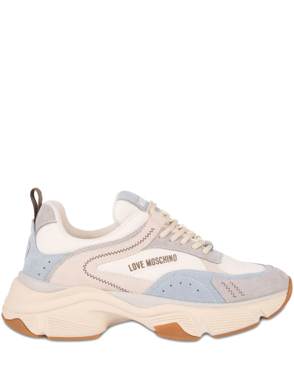 Love Moschino Sneakers met hartdetail Beige