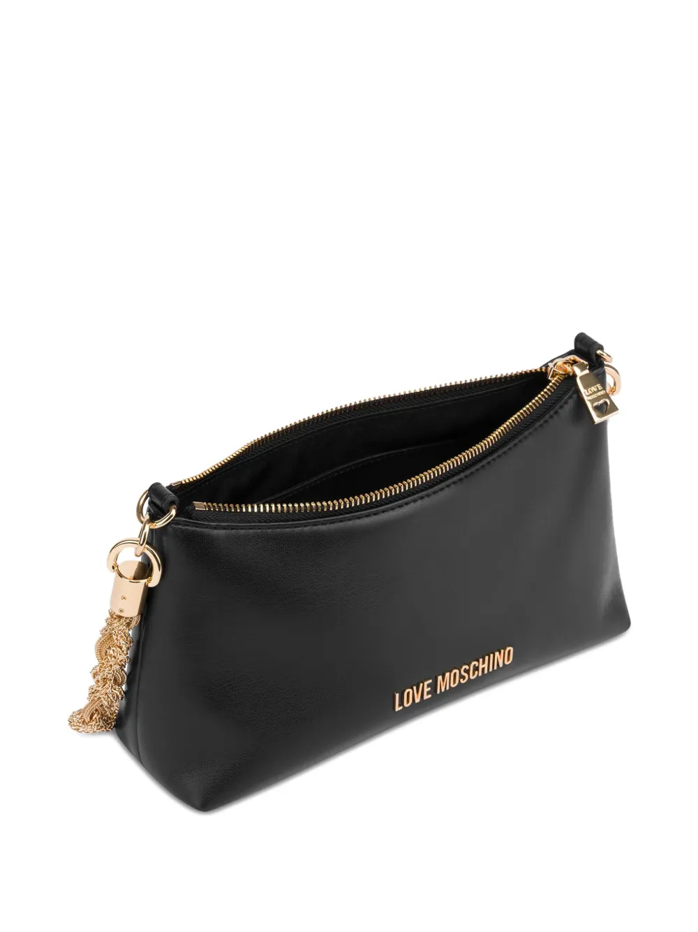 Love Moschino Schoudertas met ketting - Zwart