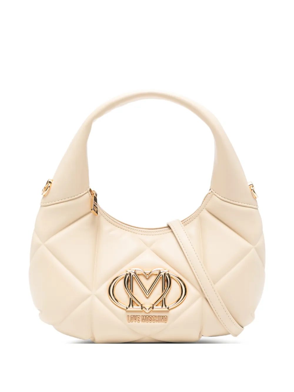 Love Moschino quilted logo tote bag - Toni neutri