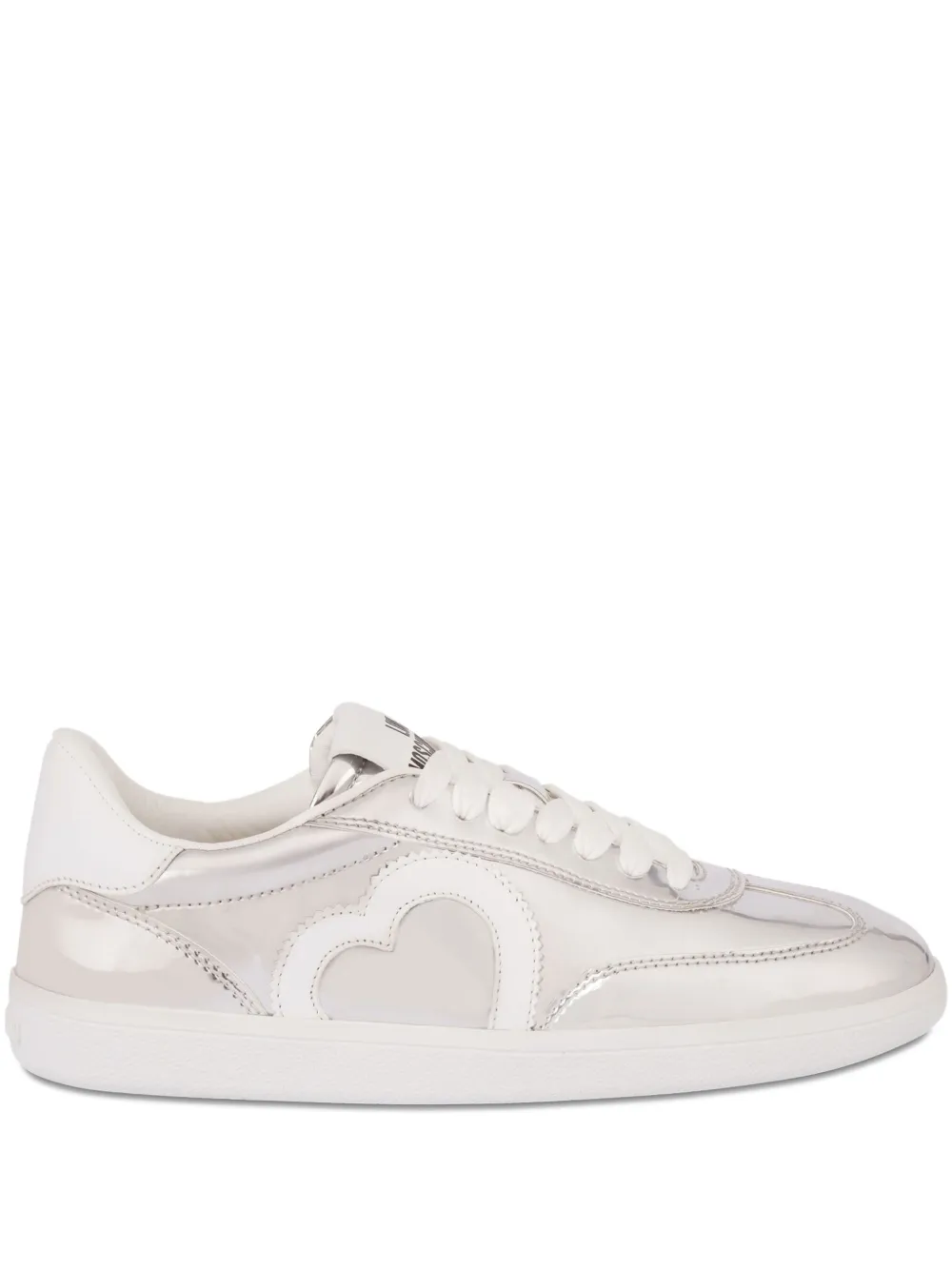 Love Moschino Sneakers met hart-applicatie Zilver