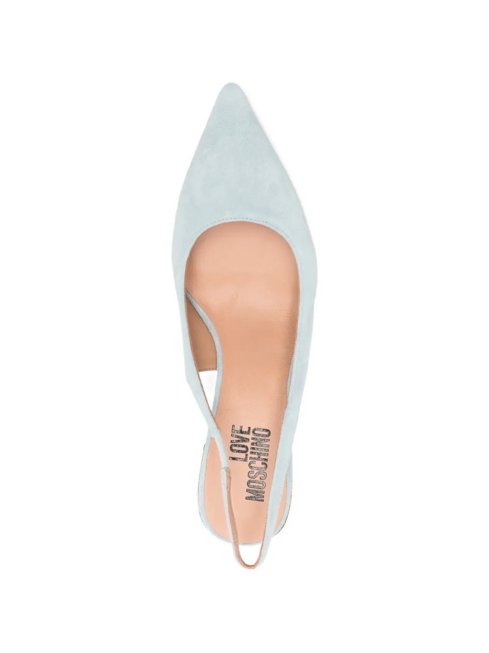 Love Moschino slingback leather pumps Blauw