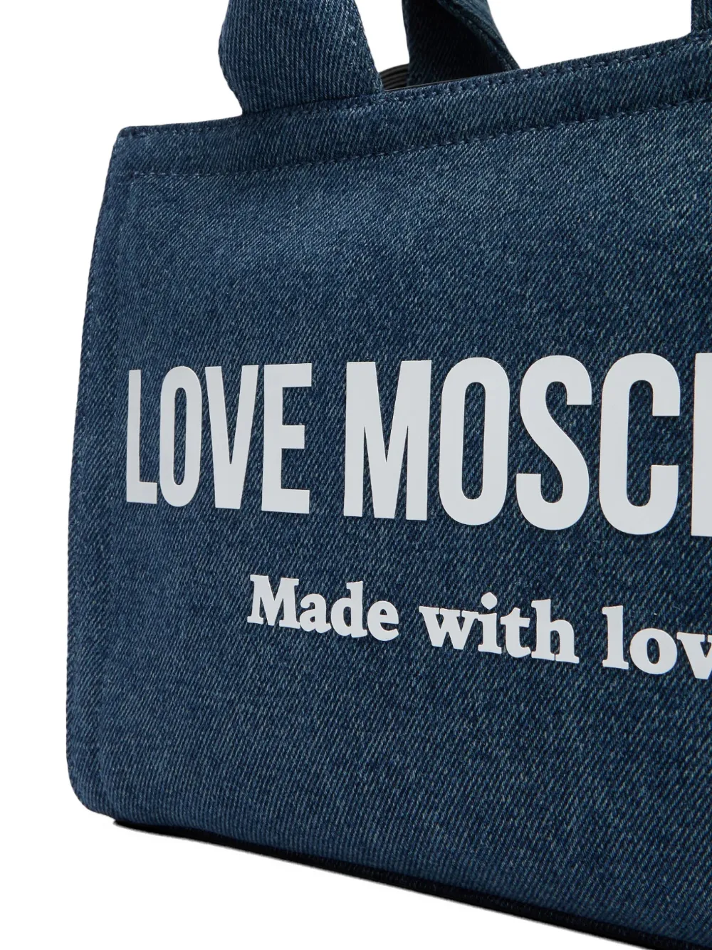 Love Moschino Shopper met logo Blauw