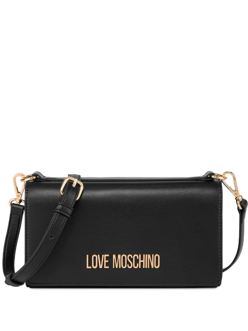 Love Moschino Borsa a spalla con applicazione logo - Nero