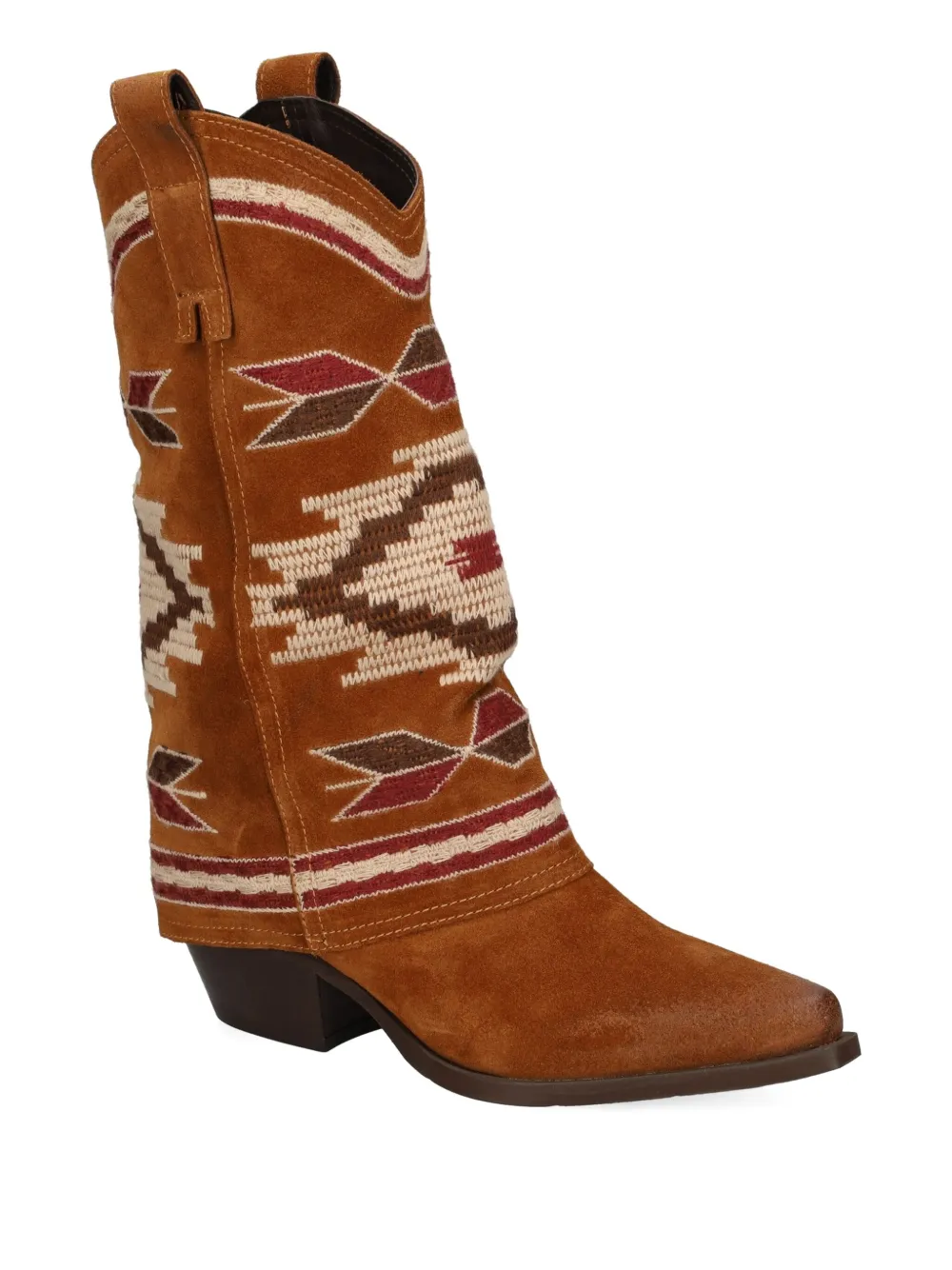 Metisse Leren laarzen met patroon Bruin