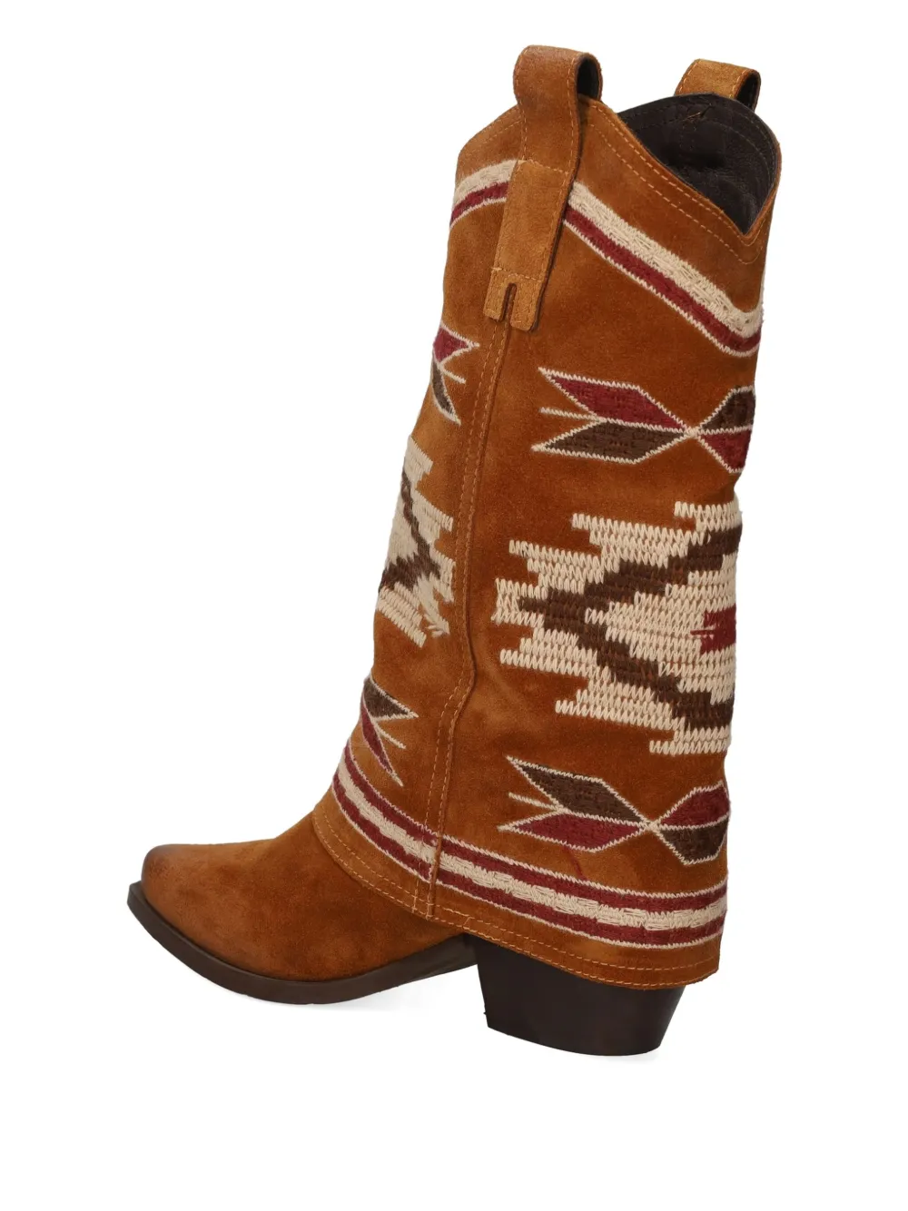 Metisse Leren laarzen met patroon Bruin