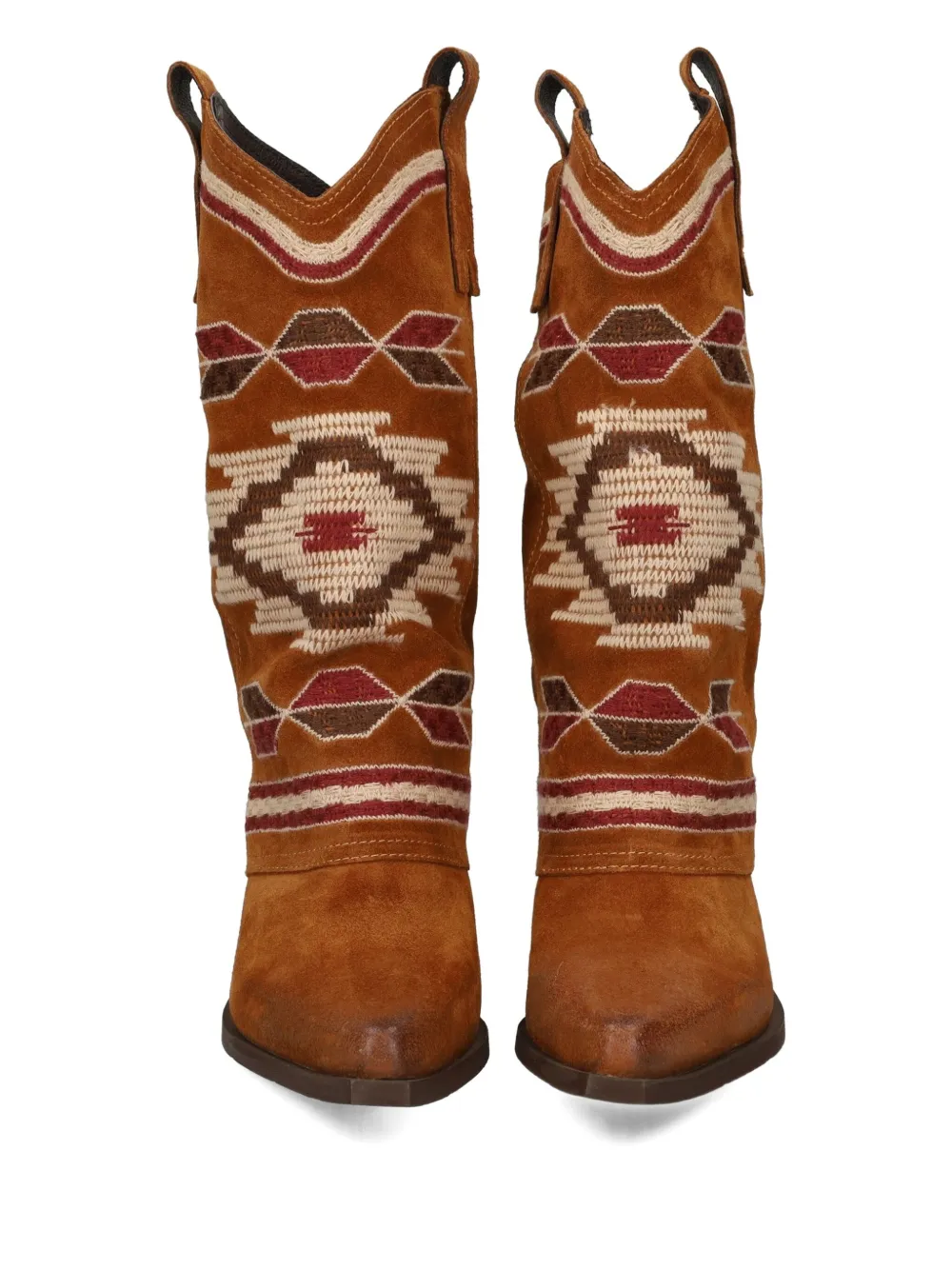 Metisse Leren laarzen met patroon Bruin