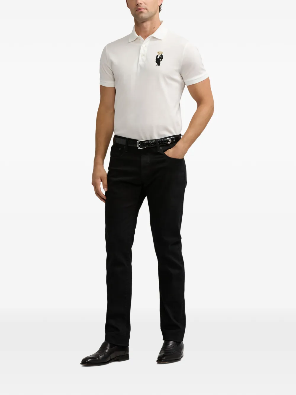 Ralph Lauren Purple Label Polo Bear poloshirt met korte mouwen Wit
