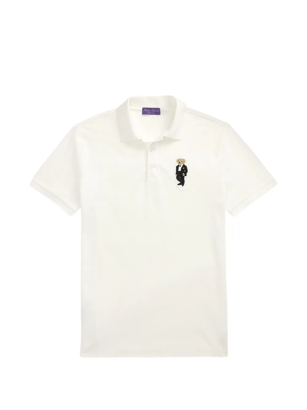 Ralph Lauren Purple Label Polo Bear poloshirt met korte mouwen Wit