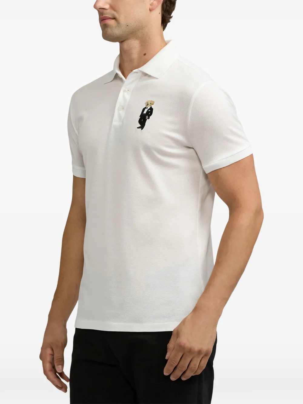 Ralph Lauren Purple Label Polo Bear poloshirt met korte mouwen Wit