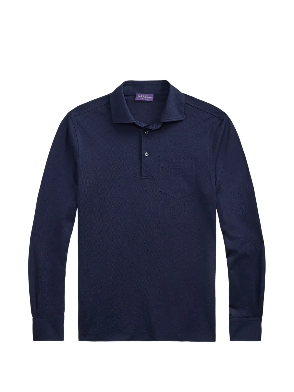 Ralph Lauren Purple Label long-sleeve pocket polo shirt - Blu